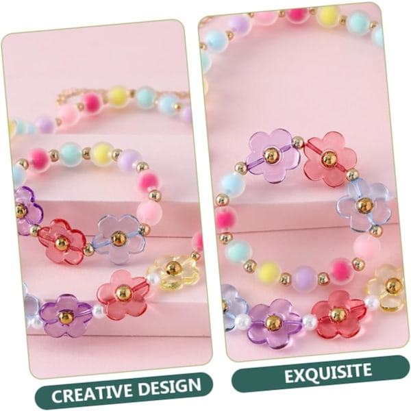 Smykkesæt til piger og drenge, blomsterarmbånd, halskæde, modesmykker, sikkert
