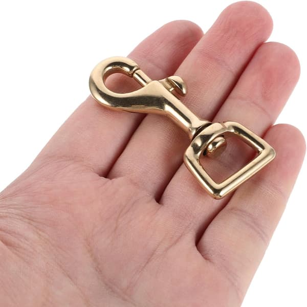 4 stk. messingkroge til pungrem lukning taske hardware udskiftning drejelås