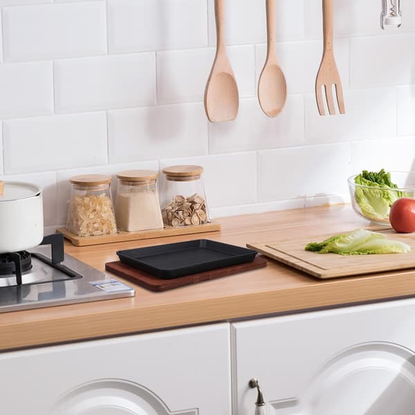 Støbejerns Fajita Pande Sæt Rektangulær Forbehandlet Bøfplade