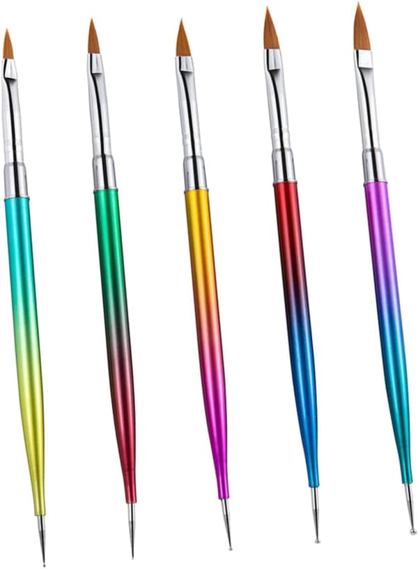 5 stk. neglekunstpen sæt Manicure Pen Dobbelt-endet Punktborebørste sæt til gør-det-selv