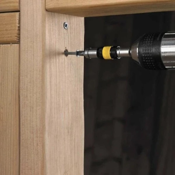 Skrutrekker Justerbar Bit Holder, Elektromagnetisk Skruebit (1, Sølv Svart)