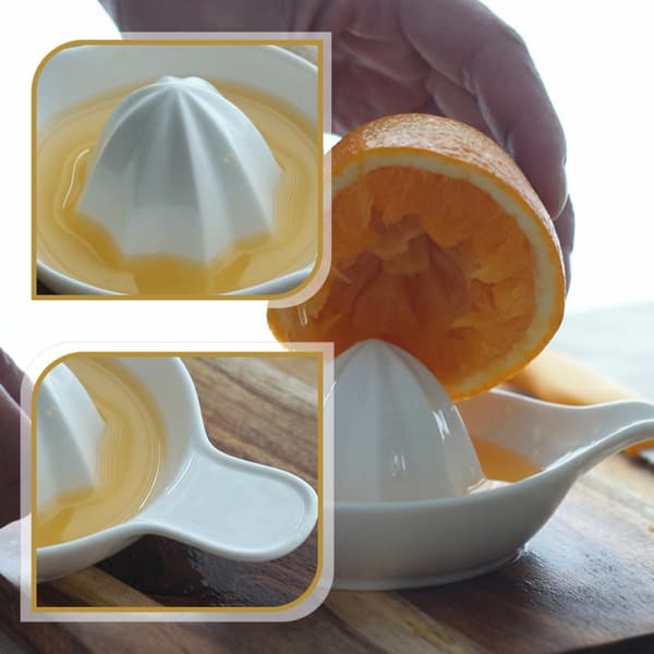 Manuell citronpress Hushålls citronpress Keramisk Bärbar Multifunktionell Vit Juicer
