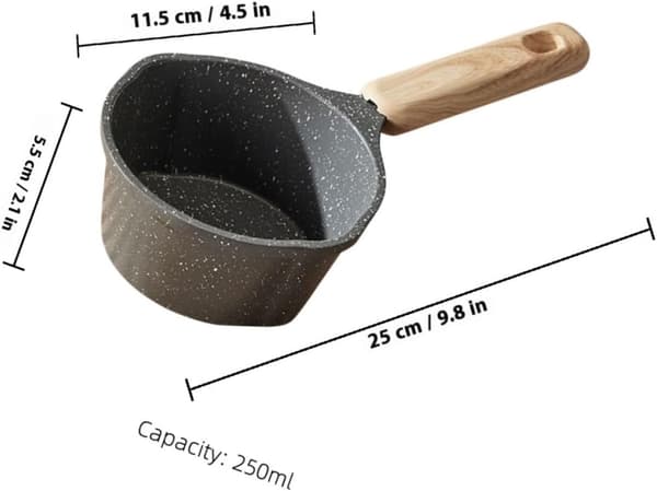 Liten förtjockad non-stick metallkastrull 250 ml smältskål
