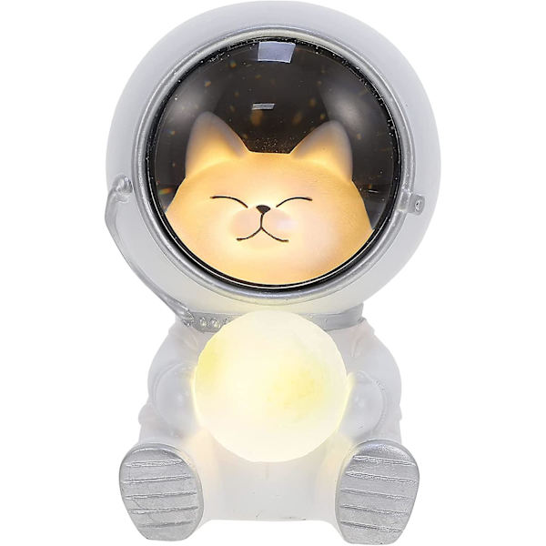 Kreativ Natlampe - Astronaut Hund Formet Natlampe, Dekorativ Sengebordlampe
