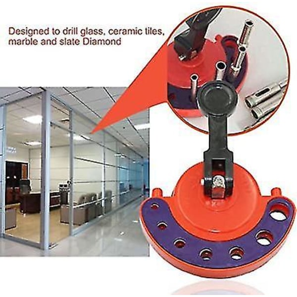 Fliskjærer for fliser, glass, kjernebitt, guide, sugekopp, 4-12 mm