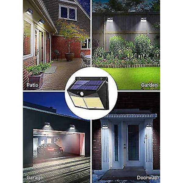 4-pack LED Solcellslampa för Utomhus med Rörelsedetektor, Anti-Människa, för Trädgård, Innergård, Vägg