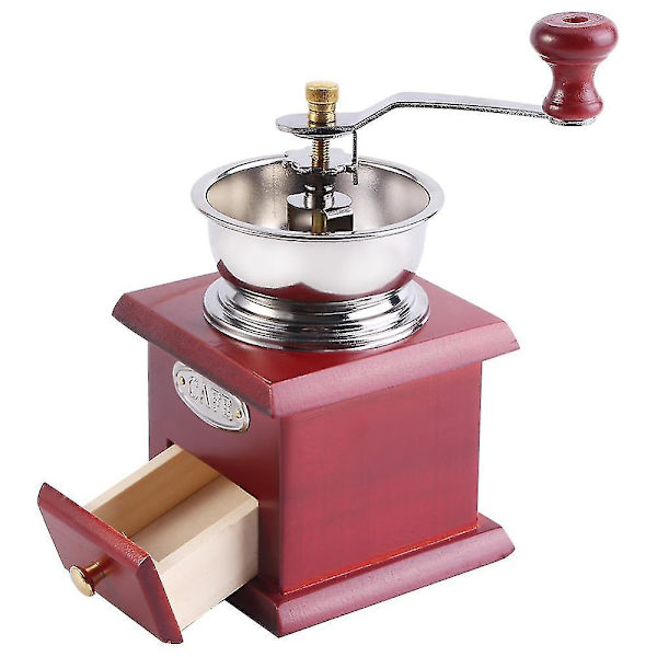 Retro Design Kaffekværn Bønne Håndkværn Træ