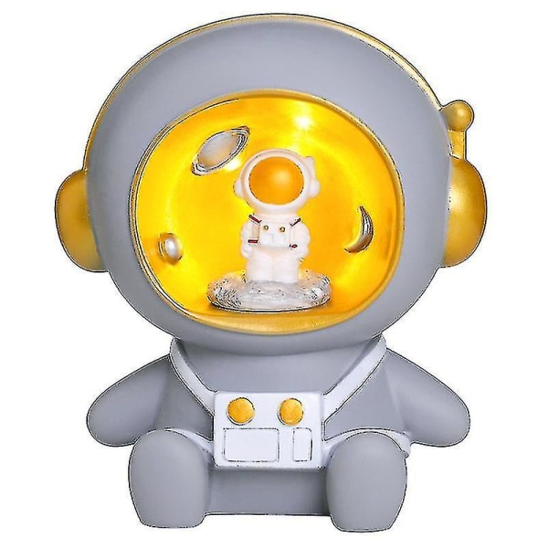 Astronaut Nattljus Kreativ Födelsedagspresent Spargris För Kid Boys Dark Gray
