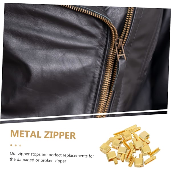 Dragkedja Bottenstopp Ersättning 10-Pack Metall Dragkedjehuvud Slider Utsökt Detaljdesign