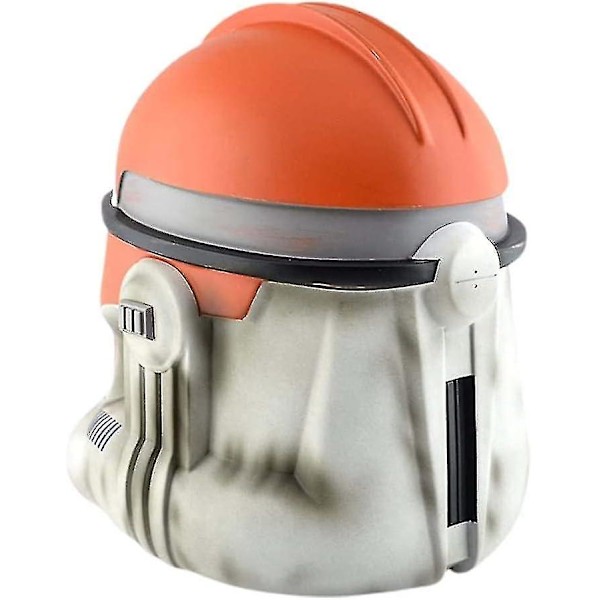 Clone Trooper Hjelm, Tegneserie Hjelm Ansigtsdækning Kostume Rekvisitter, Halloween Ansigtsdækning Pvc Hjelm Film Orange