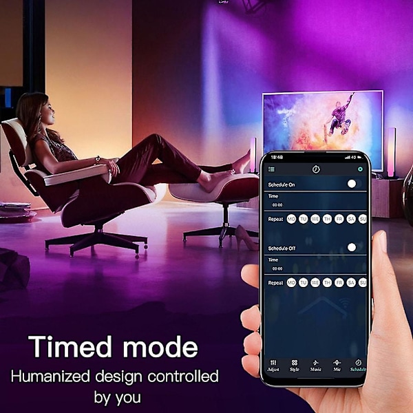 Tuya Wifi Datamaskin Skrivebord Atmosfærisk Lampe Rgb Sensor