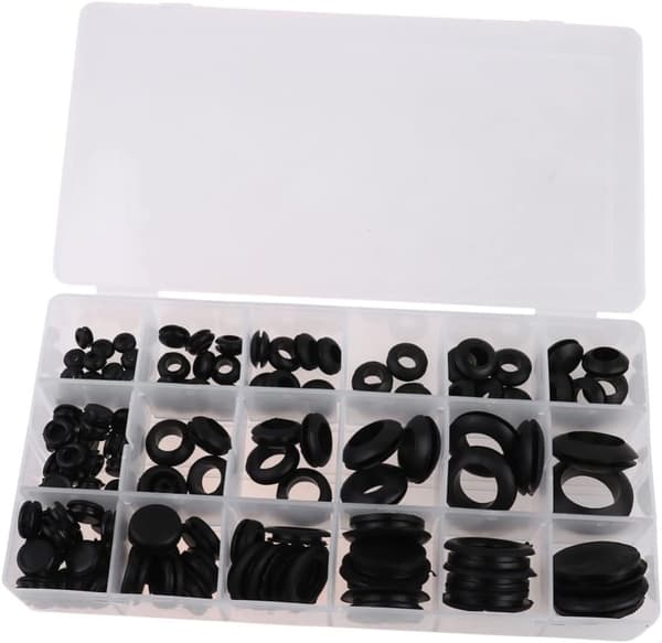 125 st gummitätningsring typ gummitätningar hållarring set packningssatser plastlåda