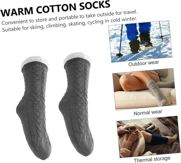 Fleece Slip Sokker til Vinter Varme Fluffy Sokker Termisk Materiale til Damer, der Bruger Tæppegulv derhjemme