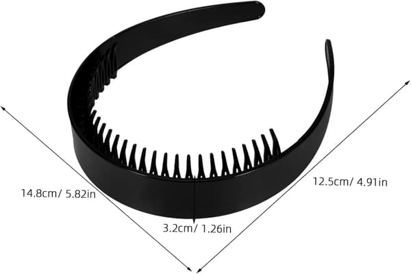 Retro brett diadem med tänder, hållbart håraccessoar för mångsidiga frisyrer, elegant design