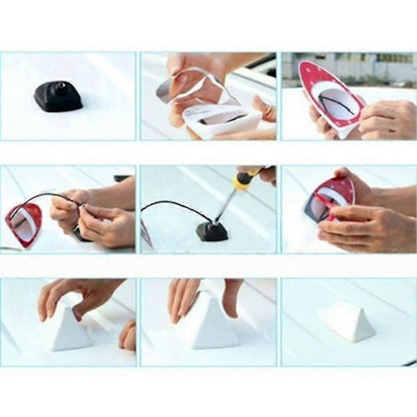 Opgraderet Signal Universal Bil Hajfin Antenne Auto Tag Fm/am Radio Antenne Udskiftning Silver