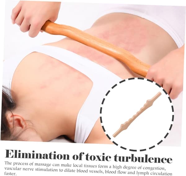 Trämuskelmassagestav 52cm tänder för meridianakupunktur