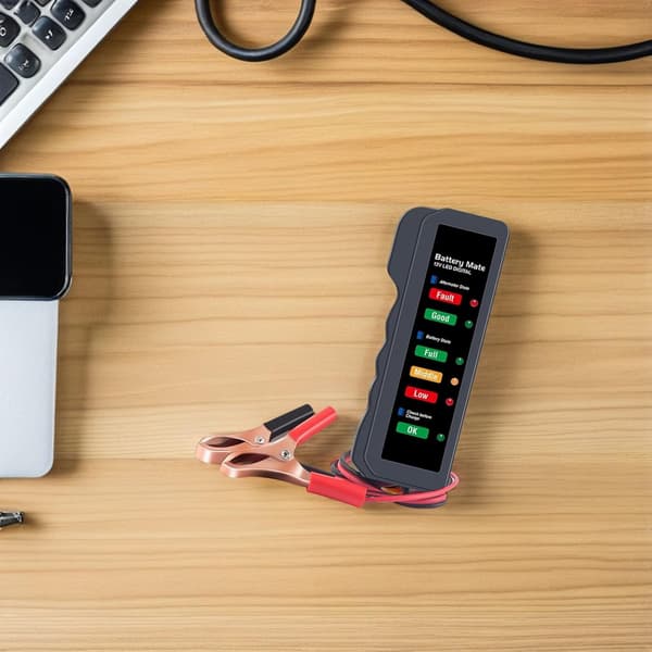 2 stk. batteritester for bilspenning, intern motstandstester, multifunksjonell