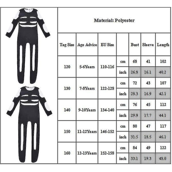Friday Funkin Kostym Barn Skid Jumpsuit Bodysuit Huvudöverdrag Handskar Set Fancy Up 3d 11-12 Years