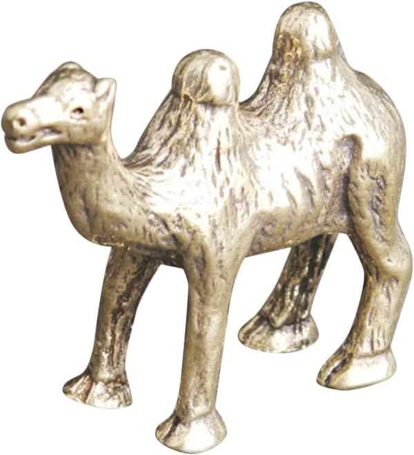 Gyllen messing kamelpynt Messing kamelformet figur Retro stil Plassbesparende