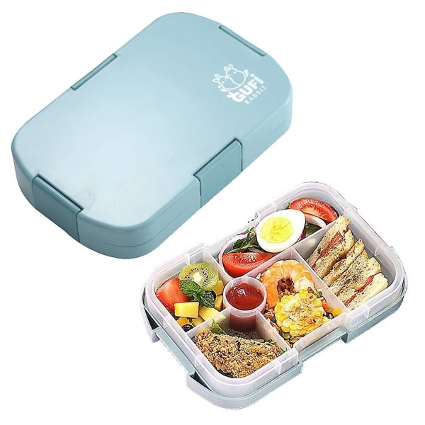 Bento Lunchbox för barn, matförvaringslåda med 6 fack