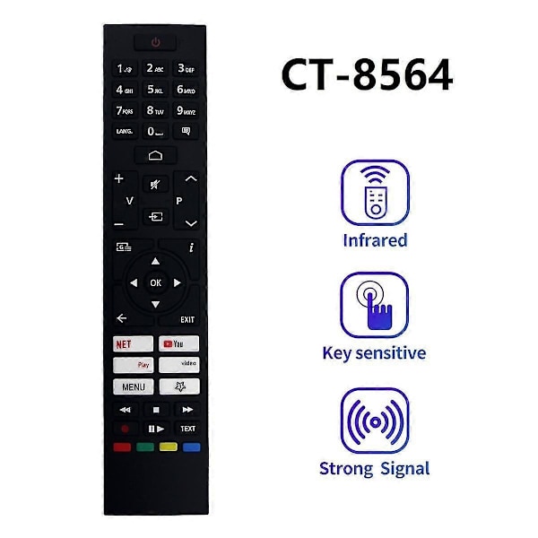 Ersättningsfjärrkontroll CT-8564 för Smart LED TV RC45157 Tillbehör