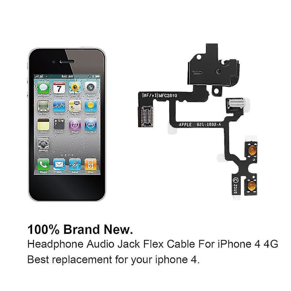iPhone 4 Lydjacks Power Volume Flex Kabel Bånd