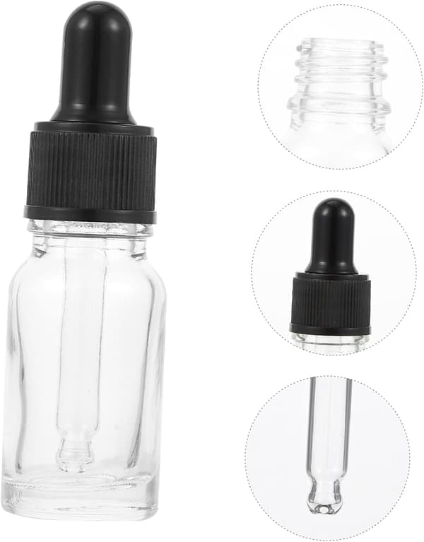 10 st 10 ml eterisk olja glasdroppflaskor påfyllningsbara underförpackningsflaskor