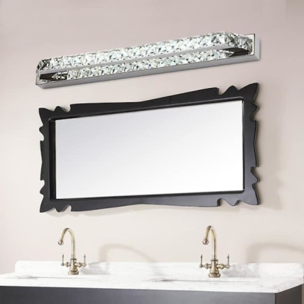 Led Mirror Front Lamp Crystal Stainless Steel 14w 56cm