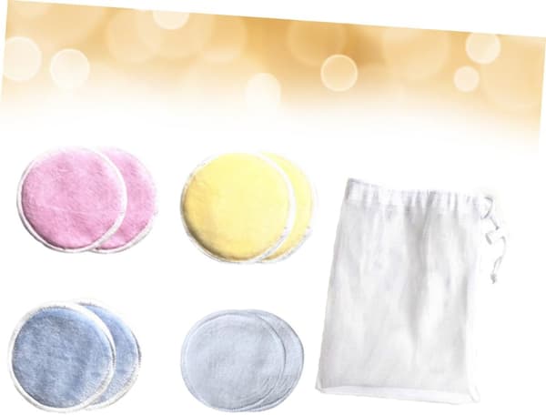 24 stk. vaskbare makeupfjernerpuder Tre-lags ansigtsbomuld genanvendelig makeup