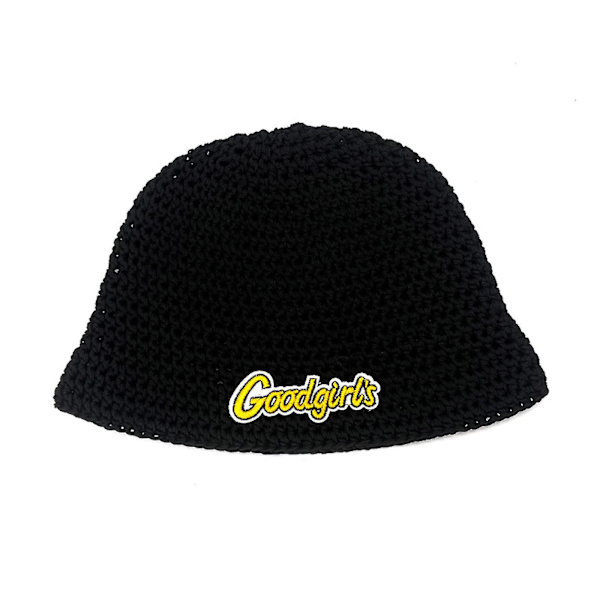 Stickad Bucket Hat Strandhatt Virkad Basinkappa Solhatt Fiskarehatt Sommar Black