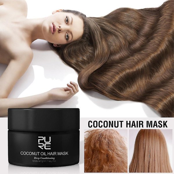 50ml kokosnøttolje hårmaske reparasjon hår glatt 16e6 | Fyndiq