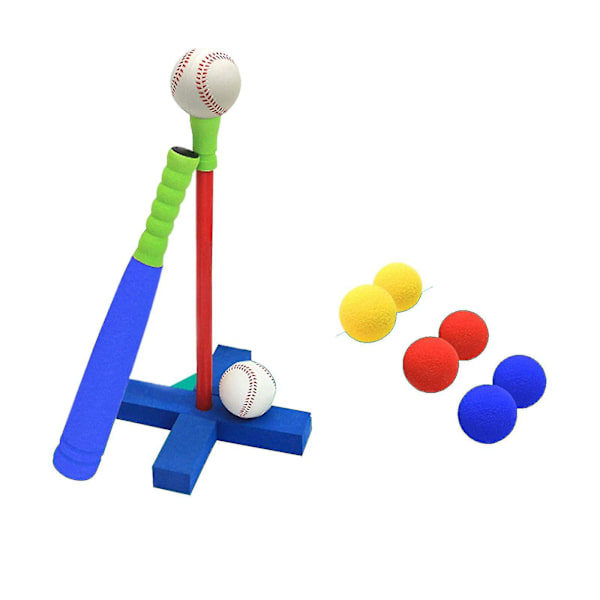 Baseboll- och Softboll-Set med Släggträ, Färgade Bollar Ingår + Bärväska, För Småbarn Inomhus Utomhus Sportleksaker Cy-yuhao