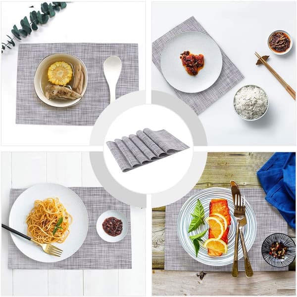 6st PVC Värmeisolerad dyna Bordsunderlägg Halkskydd Rektangulära underlägg