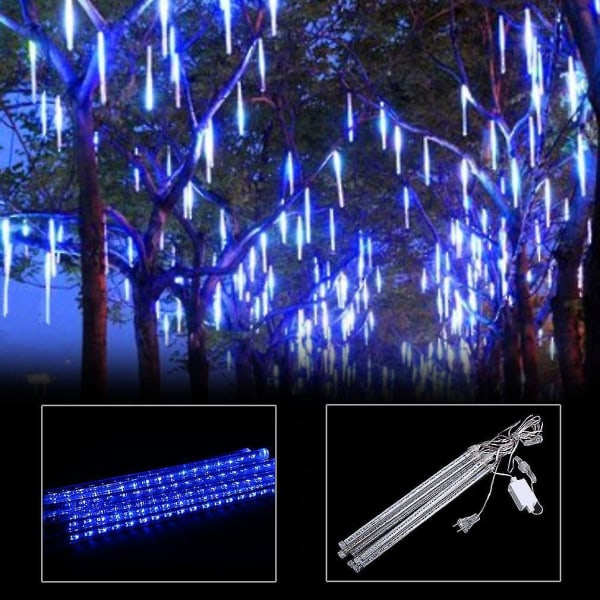 Meteorskurre Regn 8 Rør 30cm LED Lyslenke Julelys