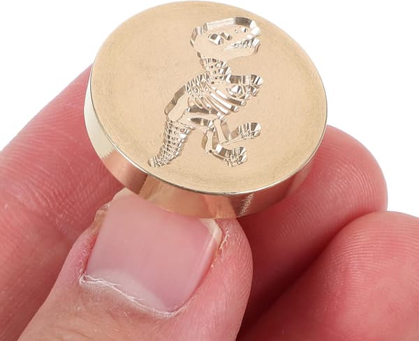 Kobber Vokssegl Stempelhode Dinosaur Rovdyr Design, DIY Brevforsegling Stempeltilbehør