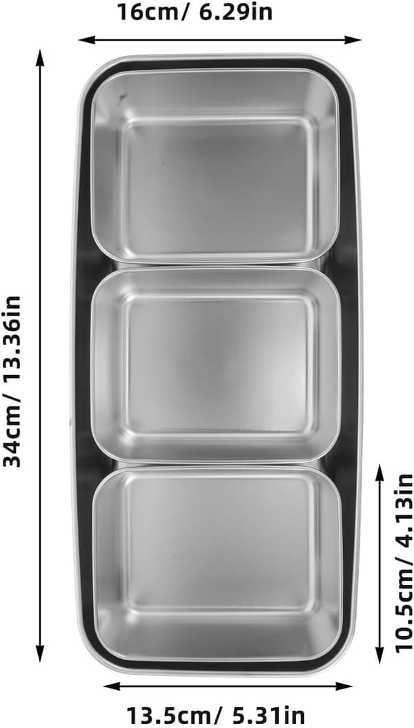 Krydderiboks i rustfrit stål med design med flere rum