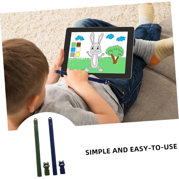 2 stk. Andre generasjons beskyttelsesetui Penneholder Erme Blyant Anti-fall Stylus Pen Deksel Penneholder