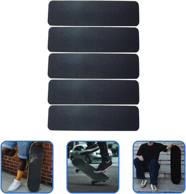 5 stk. skridsikkert sandpapir til skateboard griptape Skateboard griptape Longboard til dæk