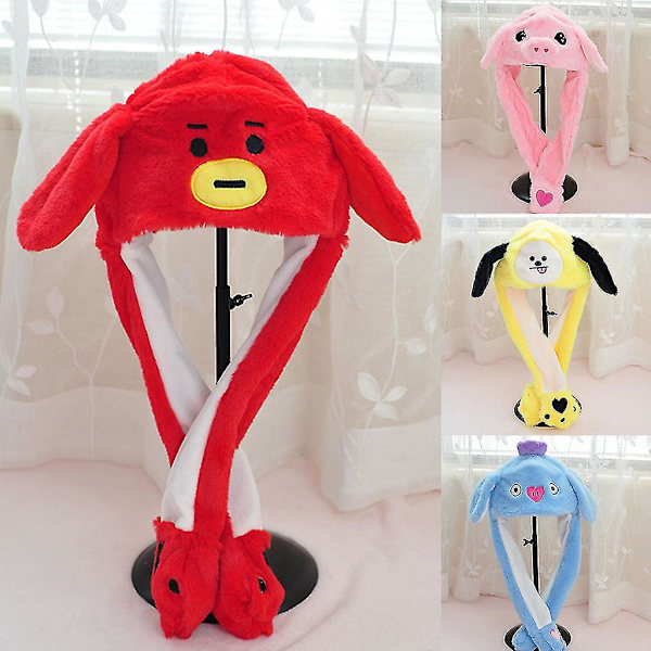 Plushdjur med rörliga öron - Rolig luftkudde-hatt med öronlappar - Unisex - Fylld leksak B