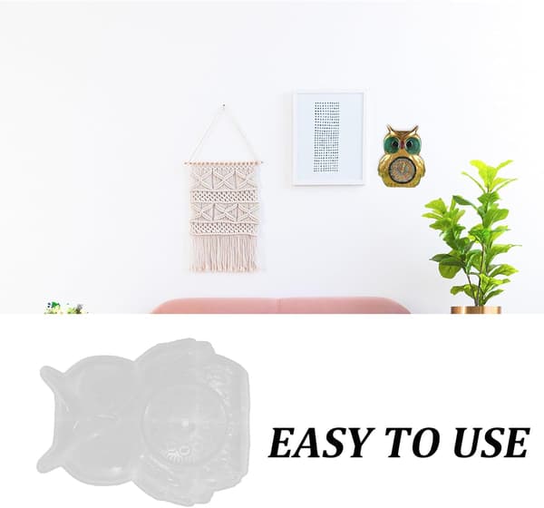 DIY Silikone Ugleur Form til Epoxy Støbning, Semi-3D Ugle Vægur Form Silikone Form