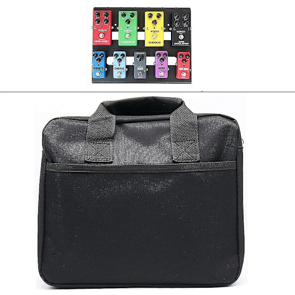 27x23cm Bärbar Gitarr Effektpedalväska Handhållen Gigväska Mjukt Fodral Gitarr Pedalbräda Tillbehör