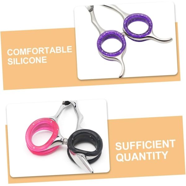 Ergonomiska Saxfingerringar St Silikon Fingerskydd för Klippsaxar Frisörskydd