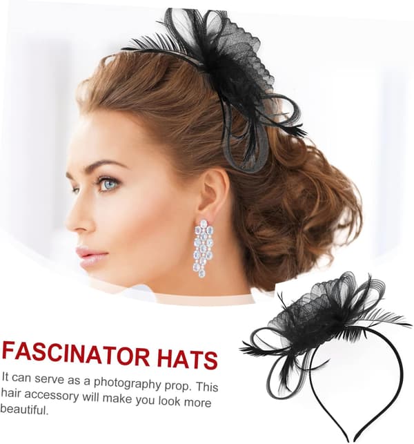 Retro Fascinator Hat Pandebånd til kvinder Elegant hårtilbehør