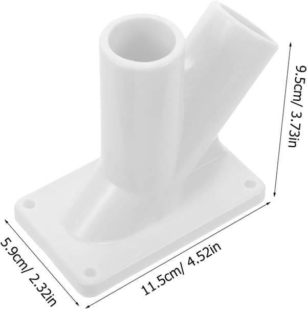 Veggflaggstangholder V-formet brakett Justerbar ABS-plast flaggstangstativ