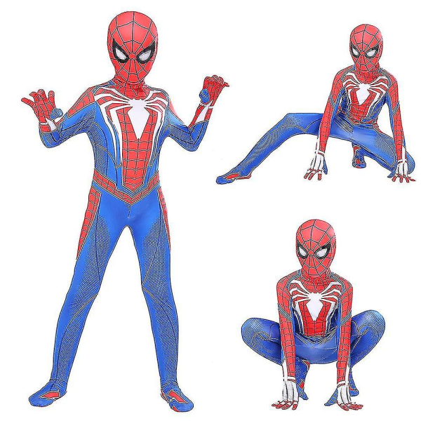 Ps4 Insomniac Games Børne Drenge Bodystocking Jumpsuit Fancy Up Performance Kostume Zentai Dragt 5-6 Years