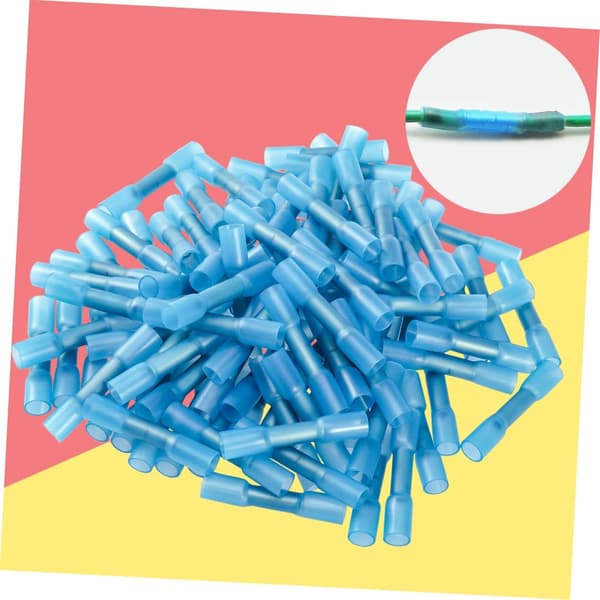 100 st värmekrympbara kontakter 1,5-2,5 mm kopparklämmor Dubbelväggig design