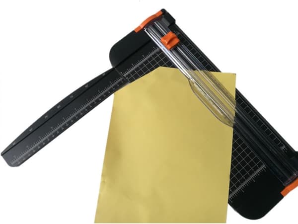 A4 trekantpapirkutter giljotin med skyveblad bærbar papirtrimmer for scrapbooking