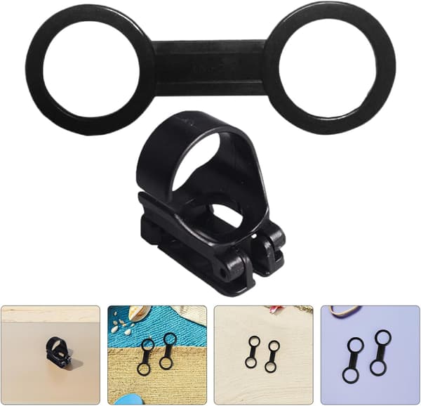 8 st silikon snorkelhållare klämmor för dykmaskrem, form och snabbspänne set