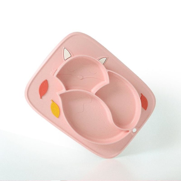 Baby silikone tallerken børneskål Fox Silica børne middagstallerken, silikone middagstallerken,a