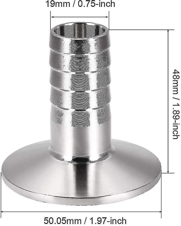 Klämkoppling Slang Barb Koppling Slangventil Rörkopplingar (1 st, silver)